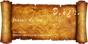 Dunai Éva névjegykártya
