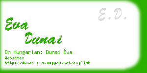 eva dunai business card